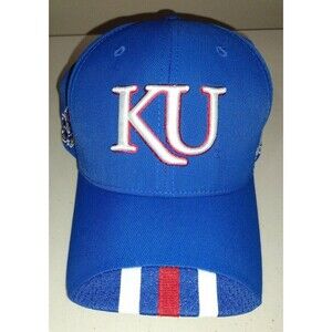 Adidas Kansas Jayhawks Blue Baseball Cap Hat KU NEW One Size Basketball Season
